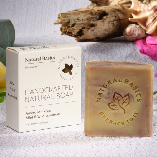 Natural Basics Handcrafted Soap 110g - Australian River Mint & Lavender