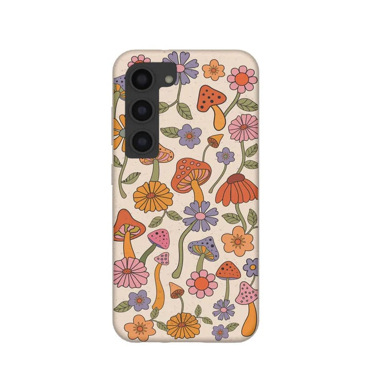 Pela Eco-Friendly Phone Case Samsung Galaxy 23 - Shrooms and Blooms