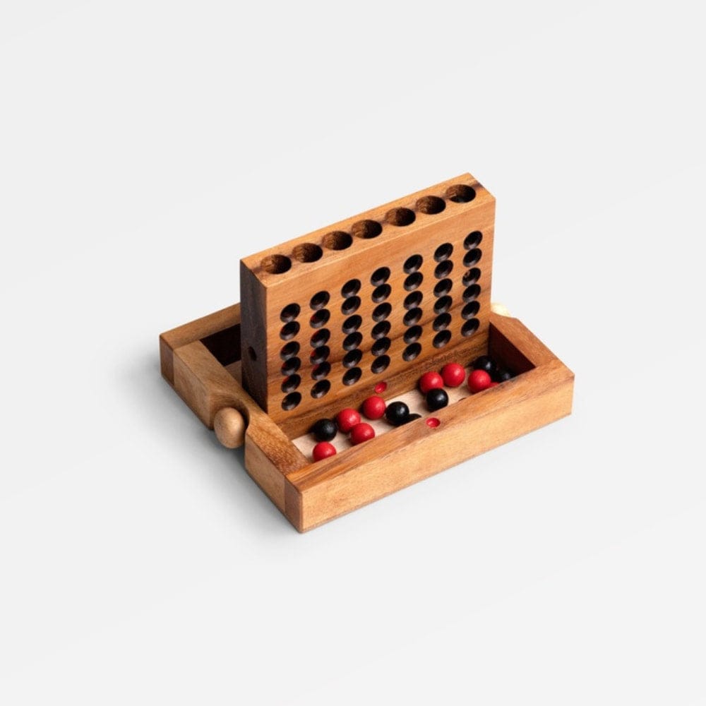 Planet Finska Four-in-a-Row Travel Wooden Game