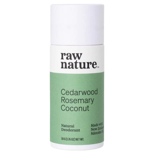 Raw Nature Deodorant Stick 50g - Cedarwood, Rosemary & Coconut