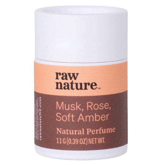 Raw Nature Natural Perfume Stick 11g - Musk, Rose, Soft Amber