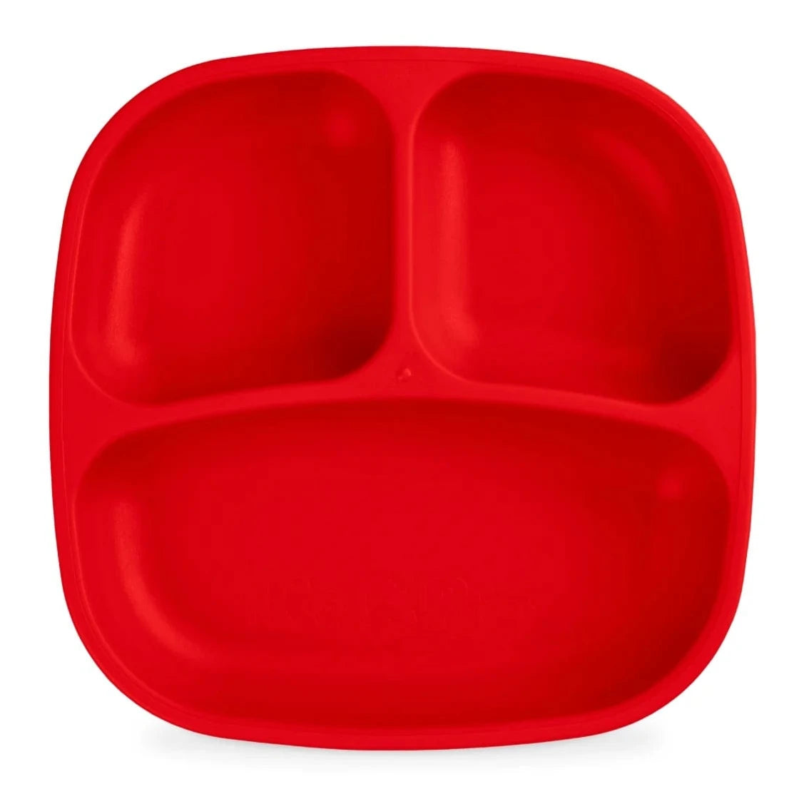 Re-Play Divided Plate Single Red