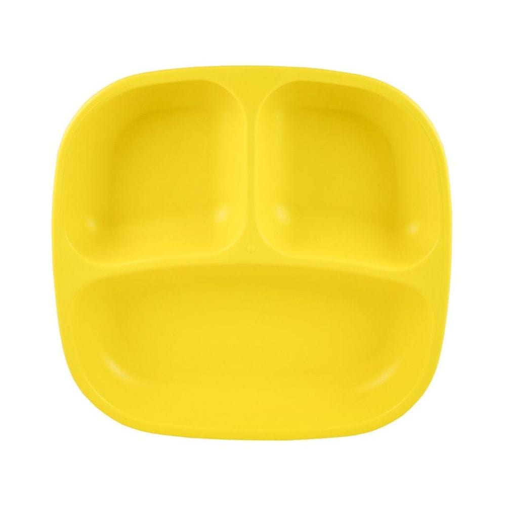 Re-Play Divided Plate Single Yellow