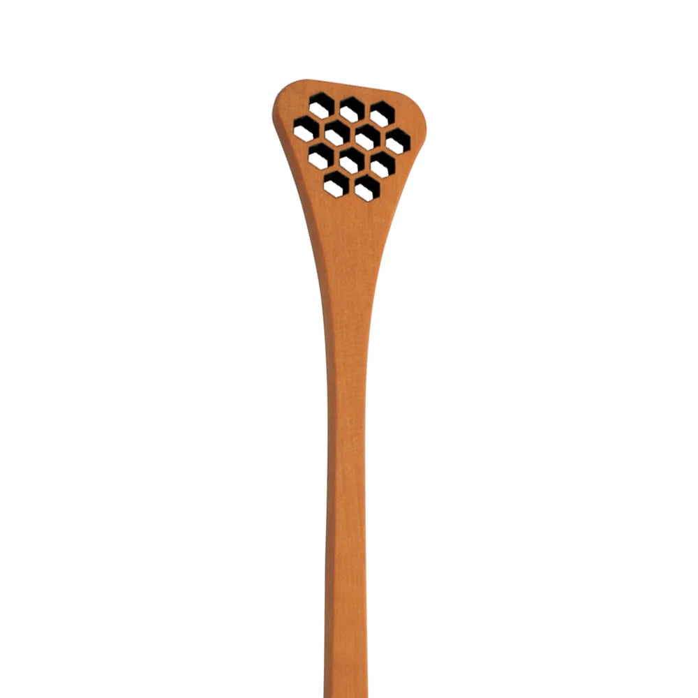 Redecker Wooden Honey Spoon - Honeycomb Pattern