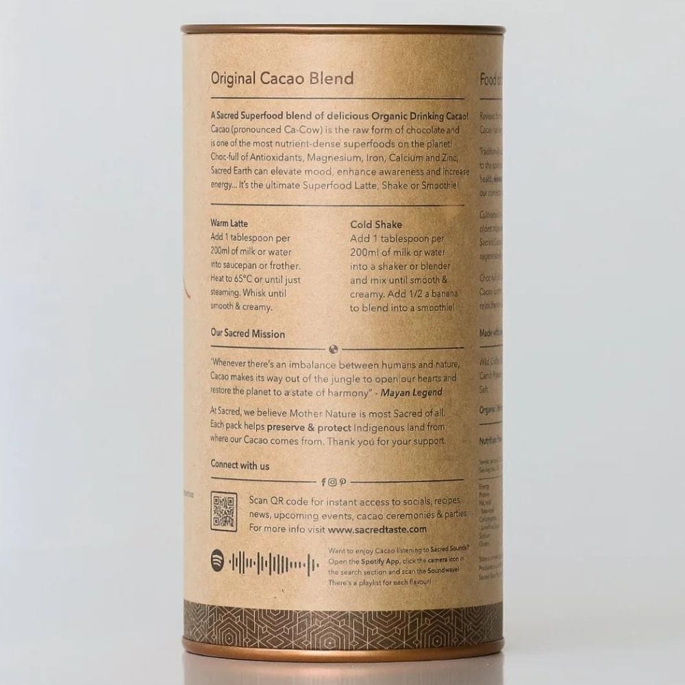 Sacred Earth - Original Cacao Powder 250g | 25 serves