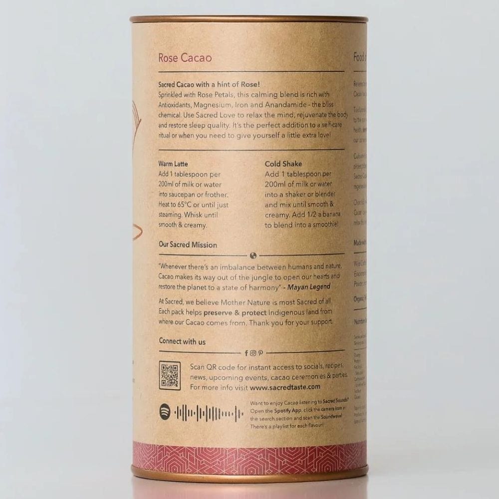 Sacred Love - Rose Cacao Powder 250g | 25 serves