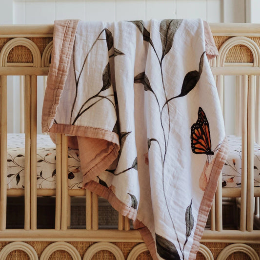 Snug as a Bub & Co. Organic Snuggly Blanket - Fly Away, Butterfly