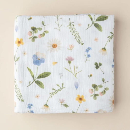 Snug as a Bub & Co. Organic Swaddle - Pressed flowers