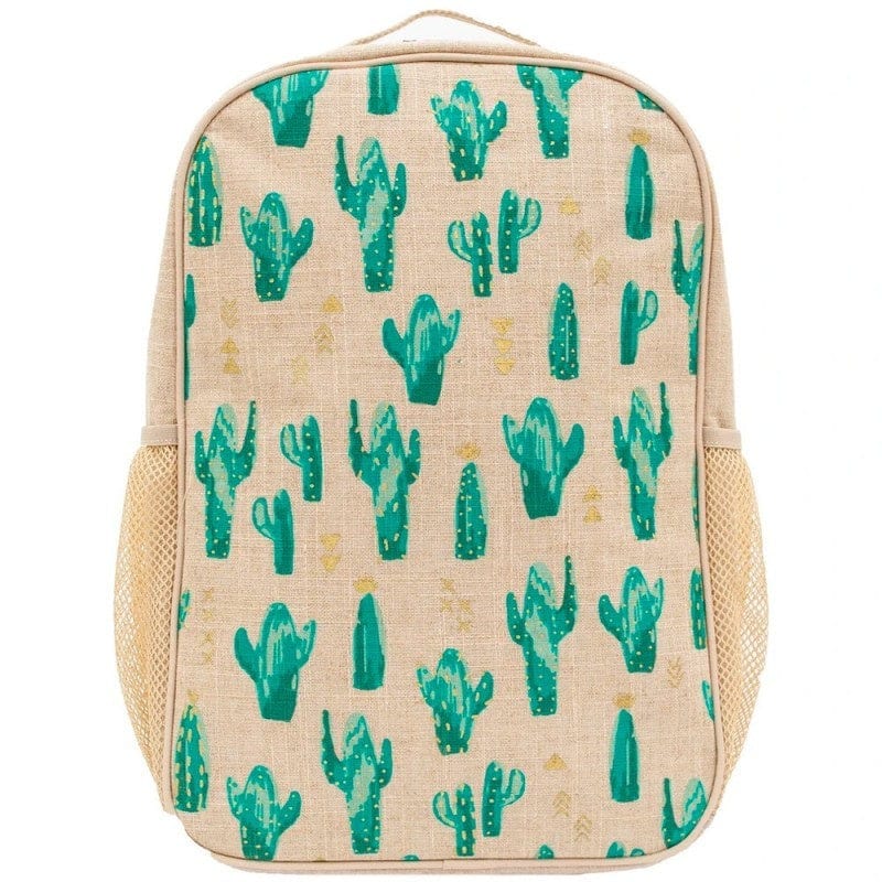 SoYoung Grade School Linen Backpack - Cacti Desert