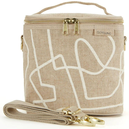 SoYoung Large Linen Insulated Lunch Poche