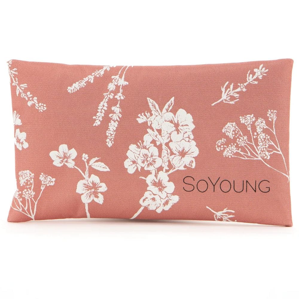 SoYoung No-Sweat Ice Pack for Lunch Boxes White Field Flowers (Muted Clay)