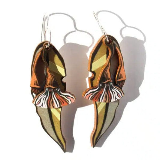 To The Trees Australian Earrings Gum Leaf & Blossom Dangles