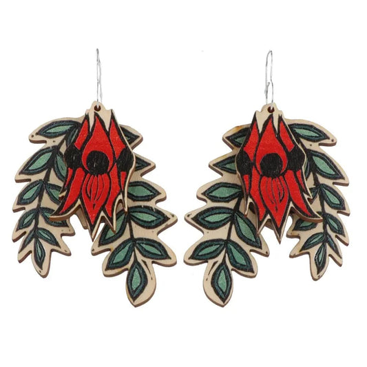 To The Trees Earrings Sturt Desert Pea Dangles