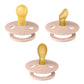 Bibs Natural Dummy Pacifier - Try It 3 Pack Anatomical, Round, Symmetrical