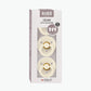 Bibs Natural Dummy Pacifier - Try It 3 Pack Anatomical, Round, Symmetrical