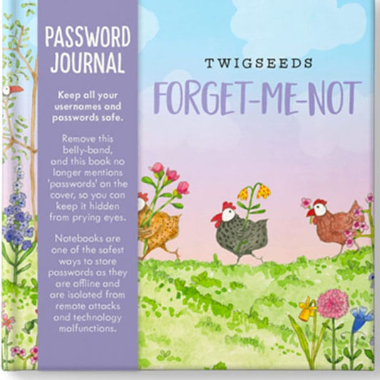 Twigseeds Password Journal - Forget Me Not