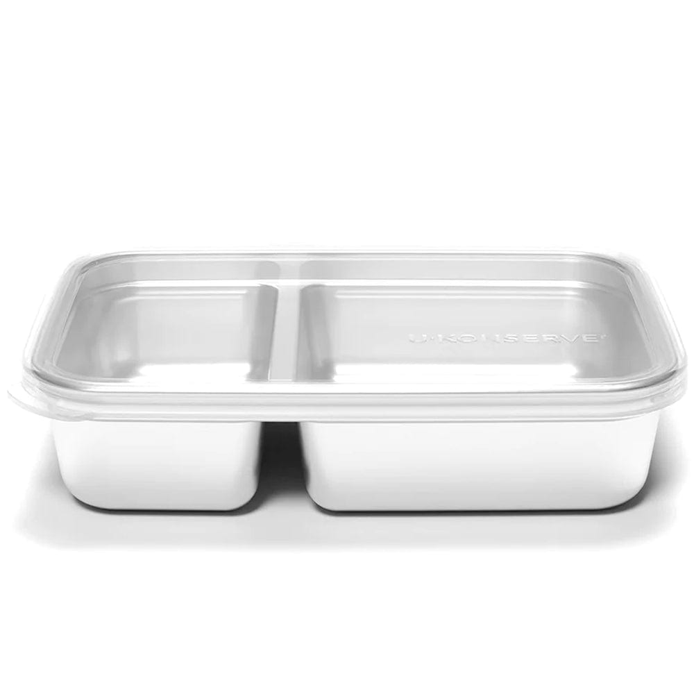 U-Konserve Stainless Steel Food Storage Bento Box Container, Leak Proof  Silicone Lid Dishwasher Safe - Plastic Free (15oz Clear) 