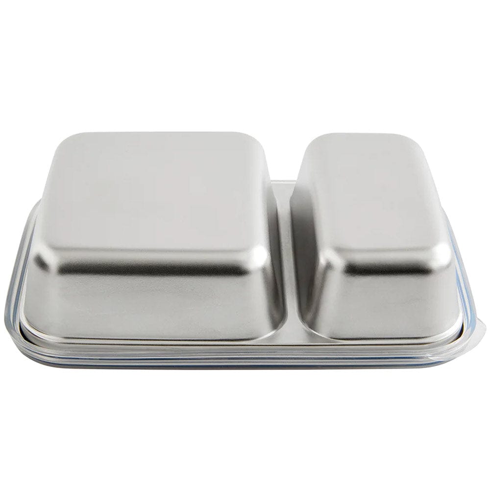 Two Compartment Stainless Steel Container - 28oz / Cosmic Blue Lid