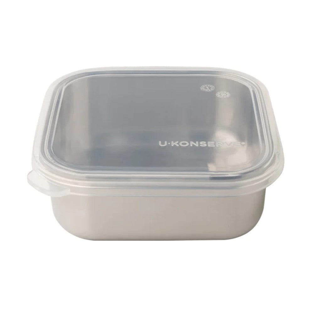 U Konserve Stainless Steel Rectangle Container Silicone Lid 25oz