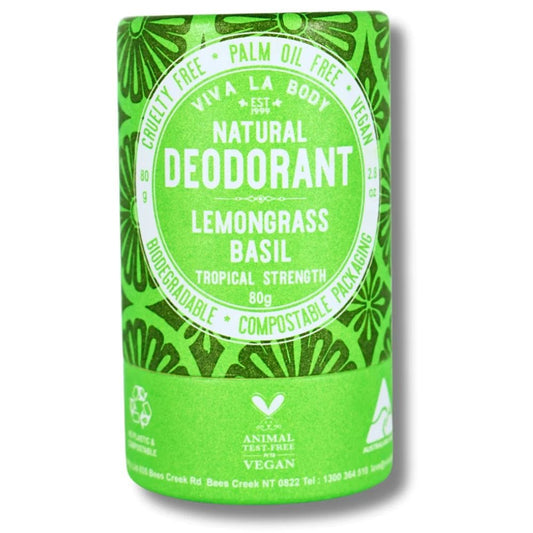 Viva La Body Natural Deodorant 80g - Basil Lemongrass