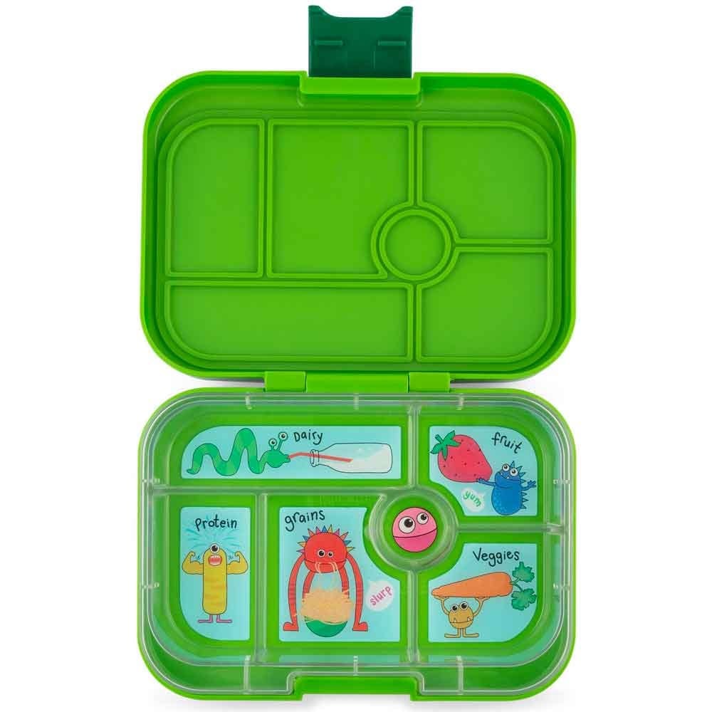 Yumbox Original Lunch Box 6 Compartment Go Green