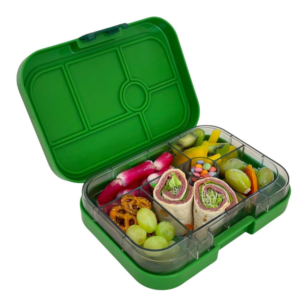 Yumbox Snack Leakproof Bento Box - 3 Compartment Leakproof Bento Lunch Box  for Kids; Perfect Snack Container for Kids; Small Kids Lunch Box (Lime