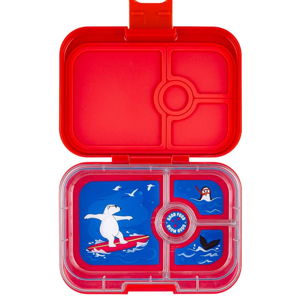 Yumbox Panino Lunch Box 4 Compartment Roar Red