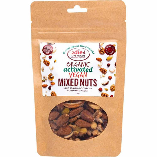 2die4 Live Foods Organic Activated Nuts 120g - Mixed Nuts
