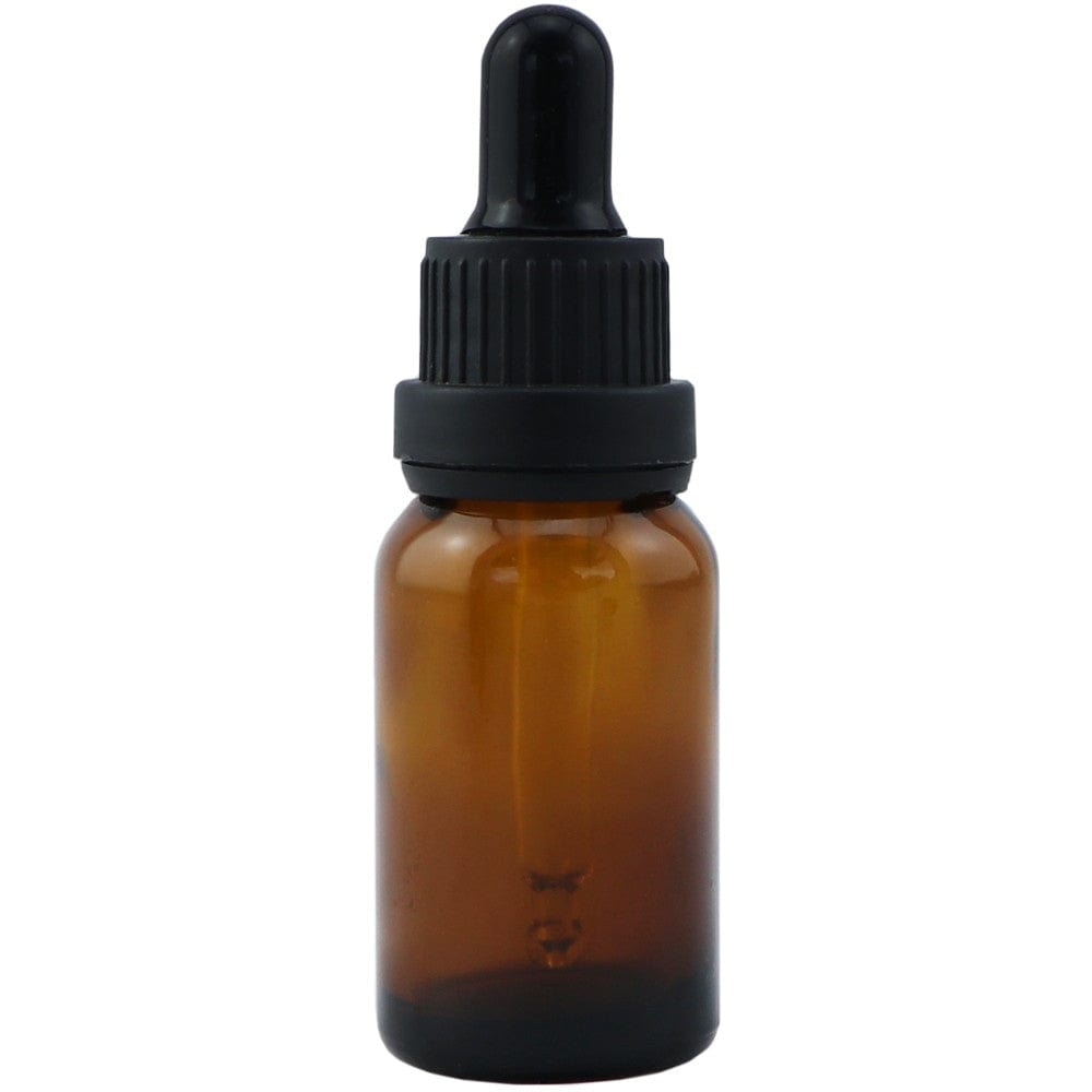 Amber Glass Bottle with Black Dropper 15ml