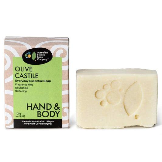 Australian Natural Soap Company Hand & Body Soap Bar - Olive Castile