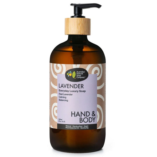 Australian Natural Soap Company Liquid Hand & Body Wash 500ml - Lavender