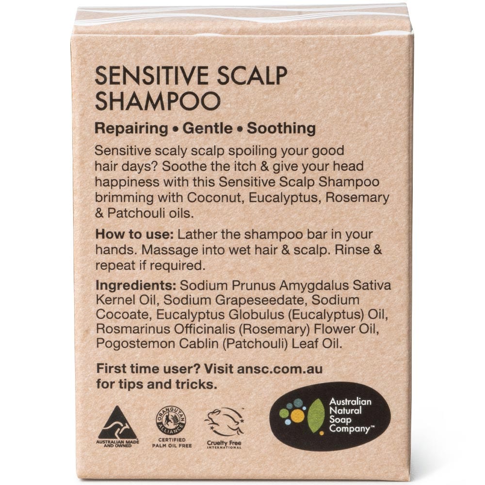 Australian Natural Soap Company Soild Shampoo - Sensitive Scalp 100g