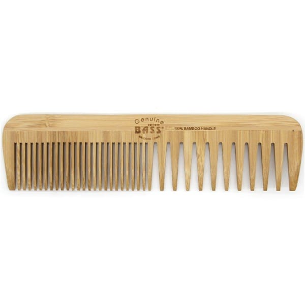 Bass Bamboo large wide fine tooth comb
