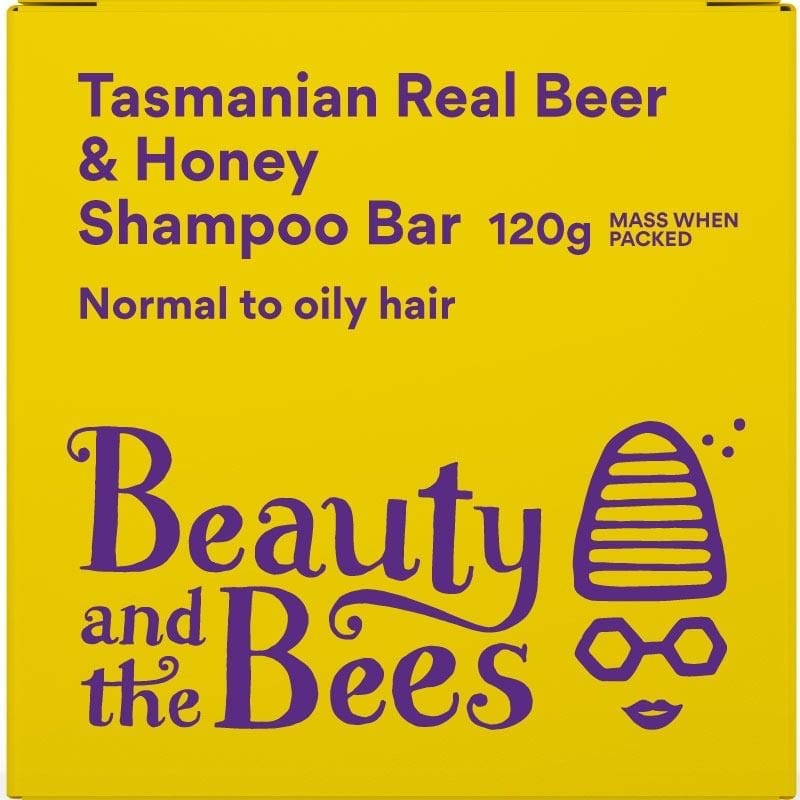 Beauty & the Bees Real Beer & Honey Shampoo Bar 120g - Unscented