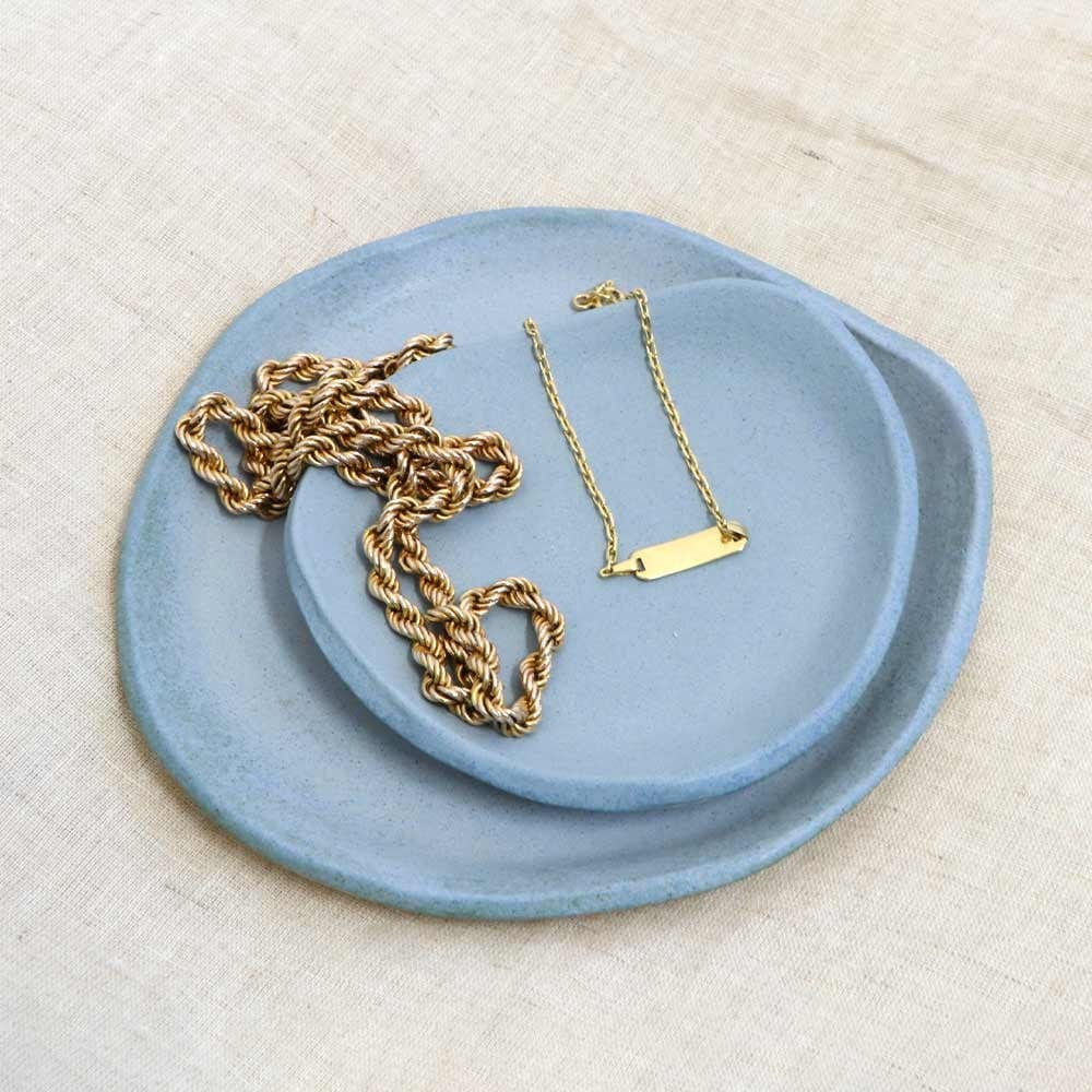 Bec English Ceramics Trace Luna Plate - Small Moss