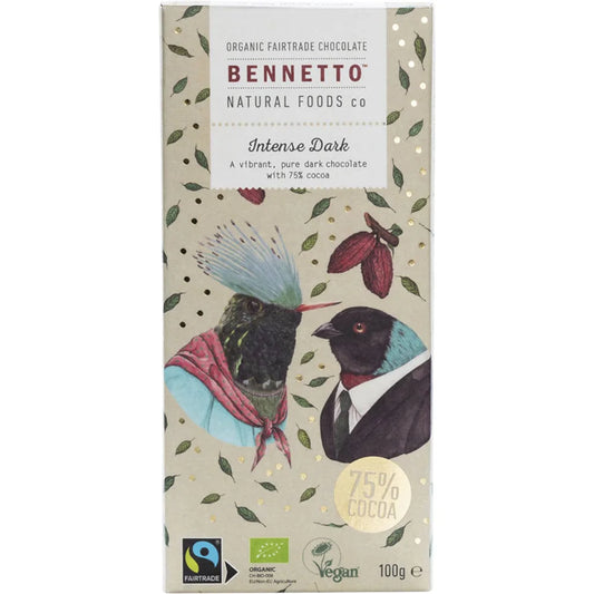 Bennetto Organic Chocolate 100g - Intense Dark