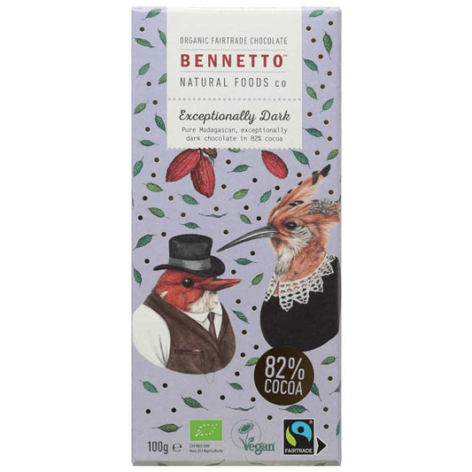 Bennetto Organic Dark Chocolate 100g - Exceptionally Dark