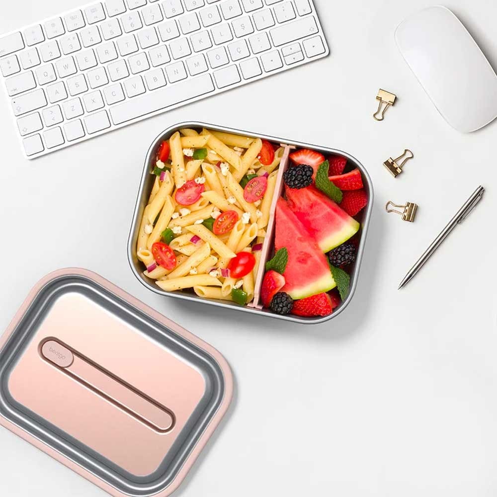 Buy Bentgo Microwavable Stainless Steel Leak-proof Lunch Box 1200ml Rose G  – Biome US Online