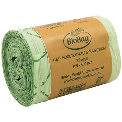 BioBag biodegradable plastic bin liners 8 litre (75) unboxed roll