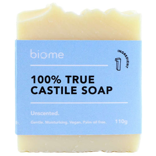 Biome True Castile Soap Bar 100% Olive Oil Unscented 110g