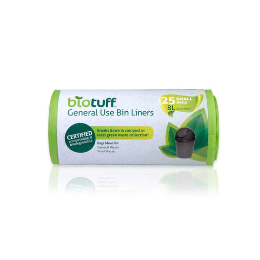 Biotuff Compostable Kitchen Tidy Bags 8L - 25 bags