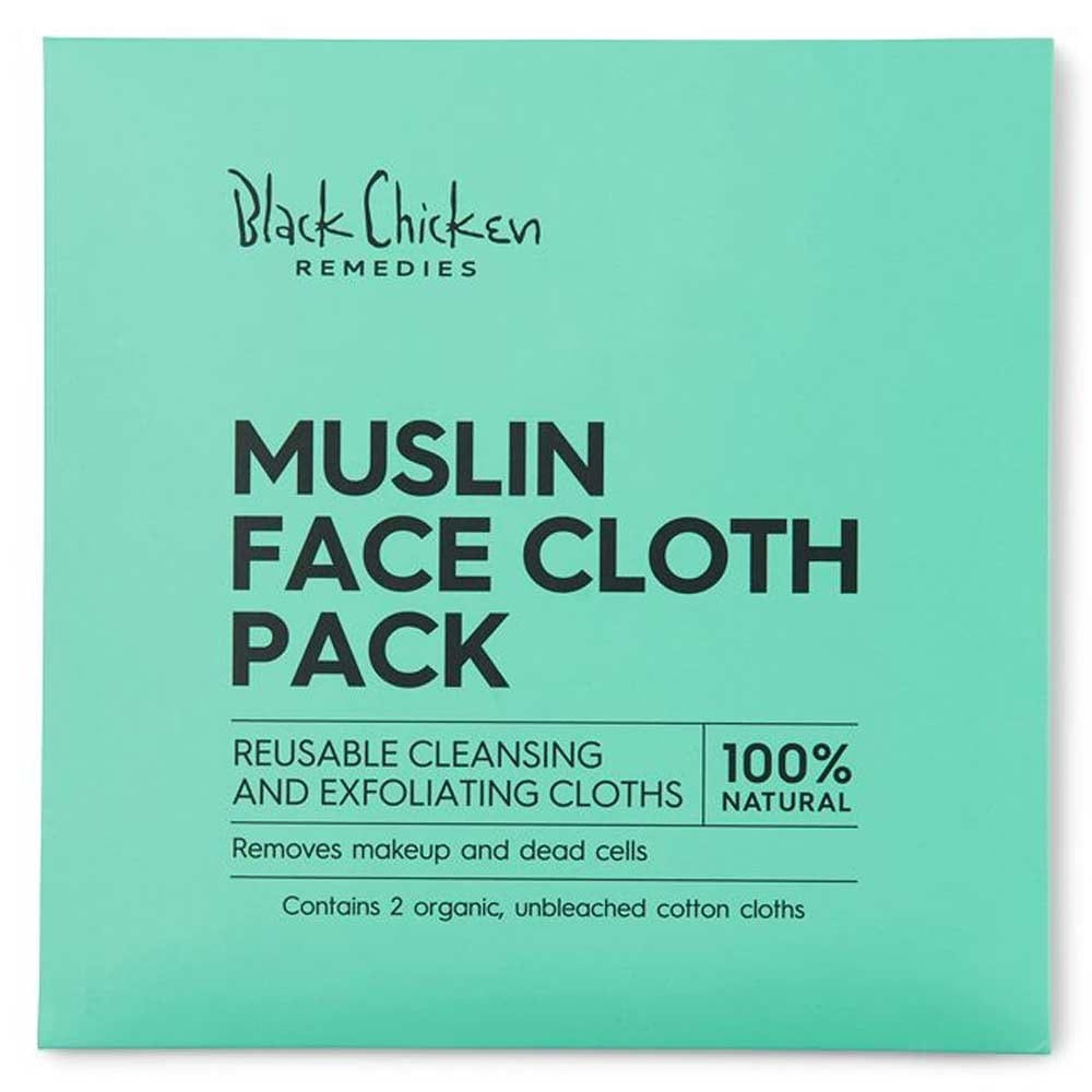 Black Chicken Remedies Muslin Face Cloth 2pk
