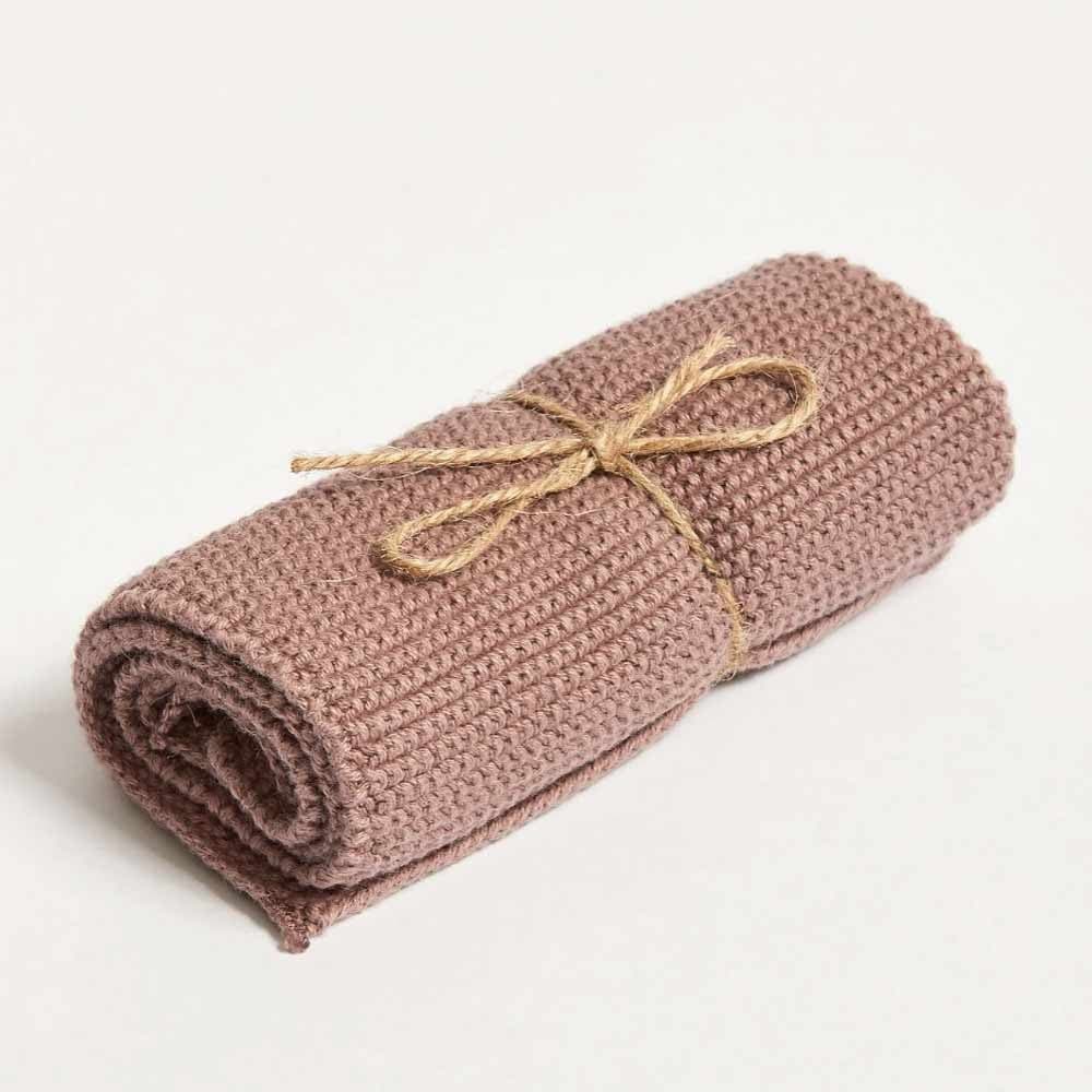 Brightwood Organic Cotton Face Washer All Purpose Cloth - Dusty Pink