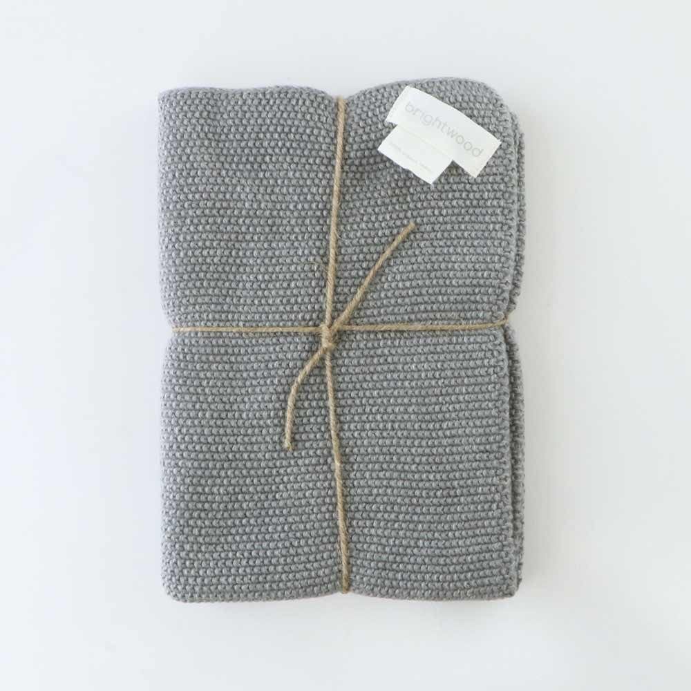 Brightwood Singular Organic Cotton Tea Towel - Grey Marle