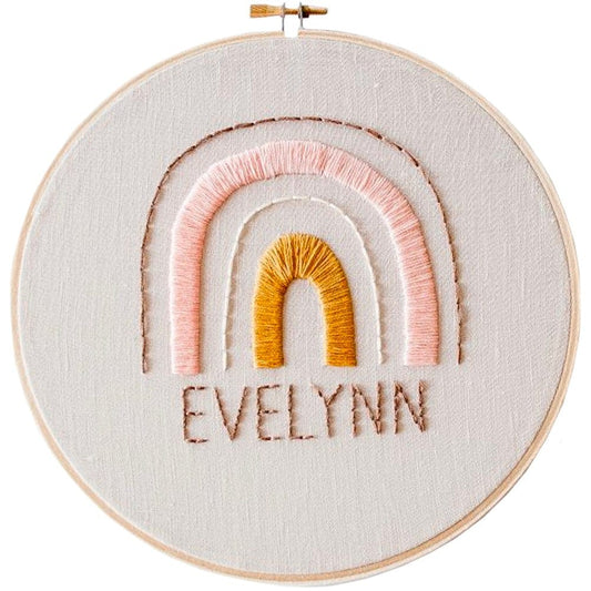 Brynn & Co. Rainbow Embroidery Kit - Natural Linen