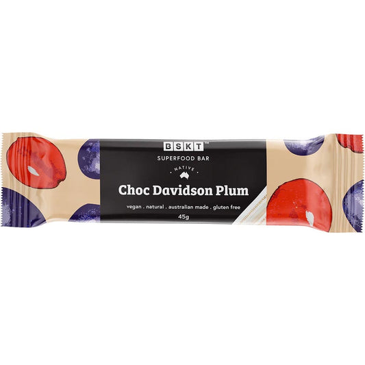 BSKT Native Superfood Bar 45g Choc Davidson Plum