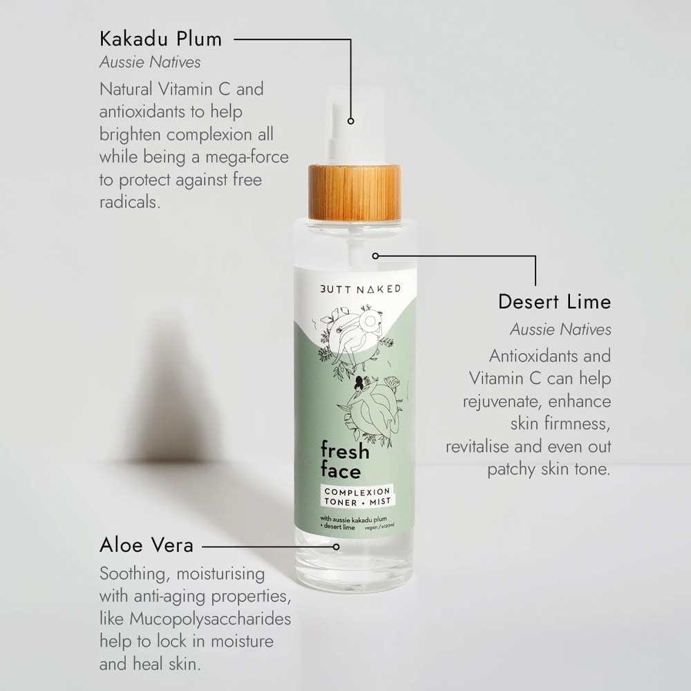 Butt Naked Fresh Face Complexion Toner 120ml
