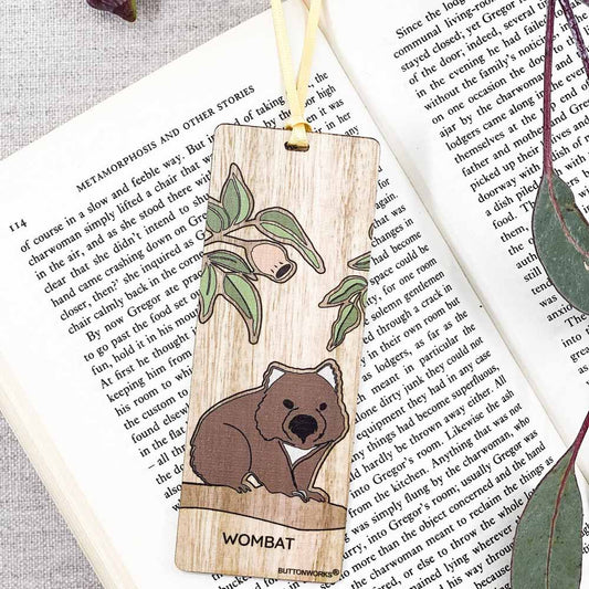 Buttonworks Bookmark - Wildlife Wombat Print