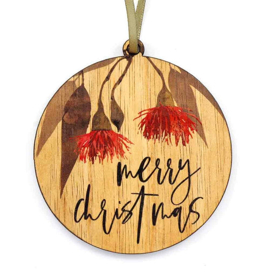 Buttonworks Decoration - Merry Christmas Flowering Gum