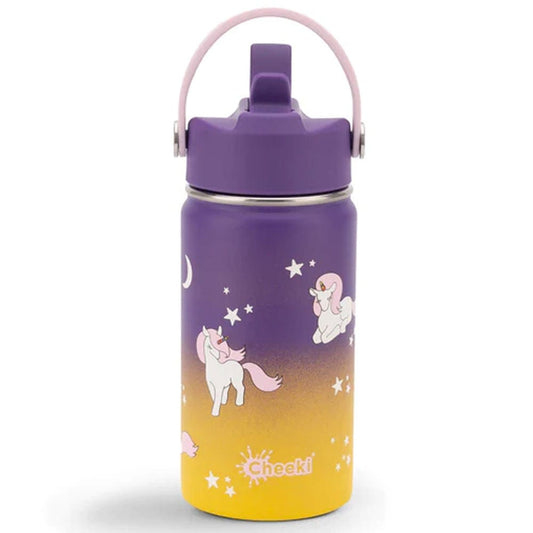 Cheeki Insulated Little Adventurer Kids Bottle 400ml - Unicorn